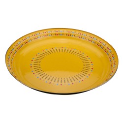 ALSANIDI, Al-Qatt Al-Asiri Inscription Chinko plate, Al-Qatt Al-Asiri Chinko plate, Yellow, Size 30 Cm