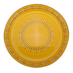 ALSANIDI, Al-Qatt Al-Asiri Inscription Chinko plate, Al-Qatt Al-Asiri Chinko plate, Yellow, Size 40 Cm