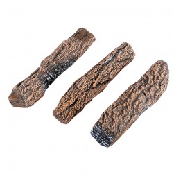 DPT, Artificial Firewood, Stove Firewood, Brown, Set 3 pcs Size 27-33 Cm Weight 2.75 Kg