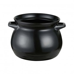 ALSANIDI, Heat pottery pot, Thermal pottery pot, Black, capacity 2.75 L Size 17 Cm