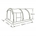 دي بي تي، خيمة رحلات هوائية قماش قطني، خيمة نفخ بالهواء، كاكي غامق، مقاس 270*300*200 سم
