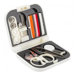 ALSANIDI, Travel Sewing Kit, Portable Sewing Kit Repair Toolset, White, Size7*6.7*1.7Cm