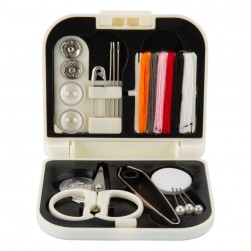 ALSANIDI, Travel Sewing Kit, Portable Sewing Kit Repair Toolset, White, Size7*6.7*1.7Cm