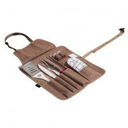 ALSANIDI, 7-piece grill tool set, BBQ Tools Set, Oud, Size50*16*6Cm