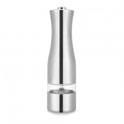 ALSANIDI, Electric Spices Grinder, Manual Pepper Grinder, Silver, Size 5.7*5.7*20.5 Cm