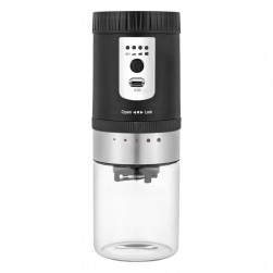 ALSANIDI, electric coffee grinder, Small Coffee grinder for trips, Black, Size 7.56*7.56*21 Cm