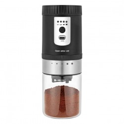 ALSANIDI, electric coffee grinder, Small Coffee grinder for trips, Black, Size 7.56*7.56*21 Cm