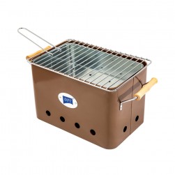 DPT, Portable grill, Outdoor grill, Brown, Size 32.5*21*21.5 Cm