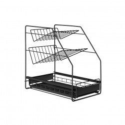 ALSANIDI, kitchen utensiL storage rack, SheLving unit, Black, Size 39*25*40 Cm