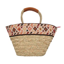 ALSANIDI, Traditional Wicker Bag, Beige, Size 31*52 Cm