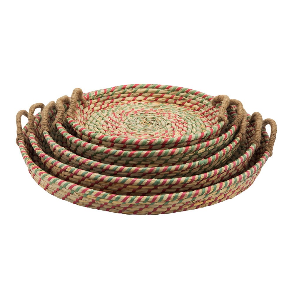 ALSANIDI, Traditional Wicker Dish, Beige, Size 30 Cm