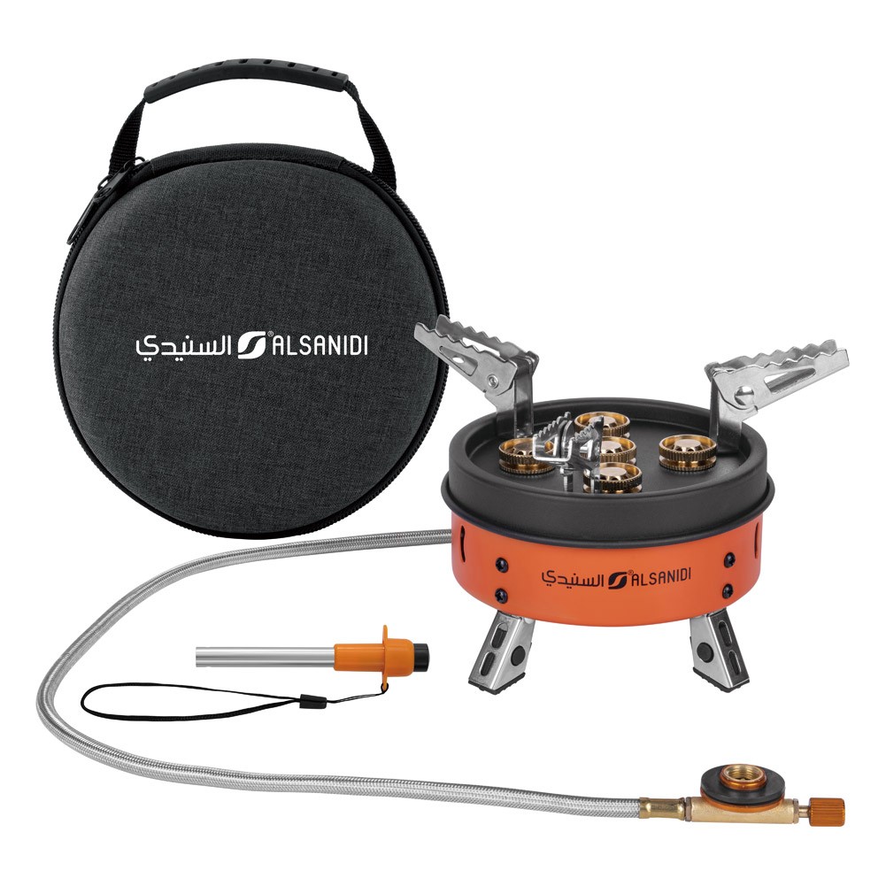 ALSANIDI, Trips cooking gas stove, Outdoor gas cooking stove , Orang, SizeD:17*H:12Cm