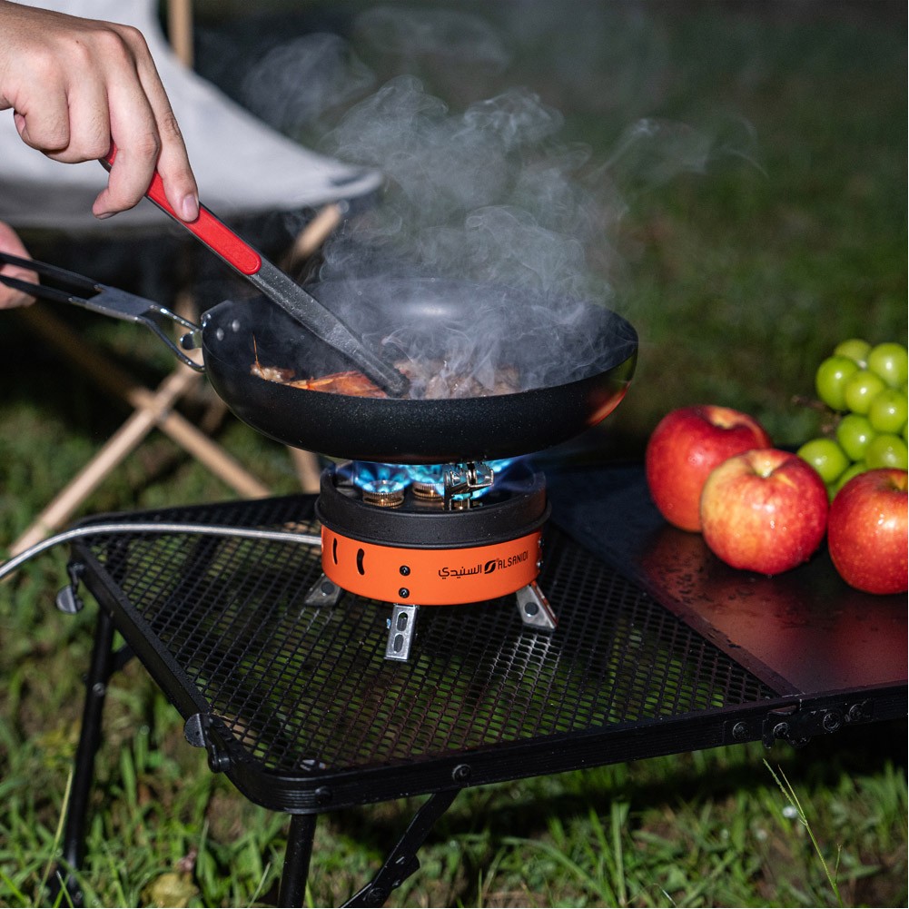 ALSANIDI, Trips cooking gas stove, Outdoor gas cooking stove , Orang, SizeD:17*H:12Cm