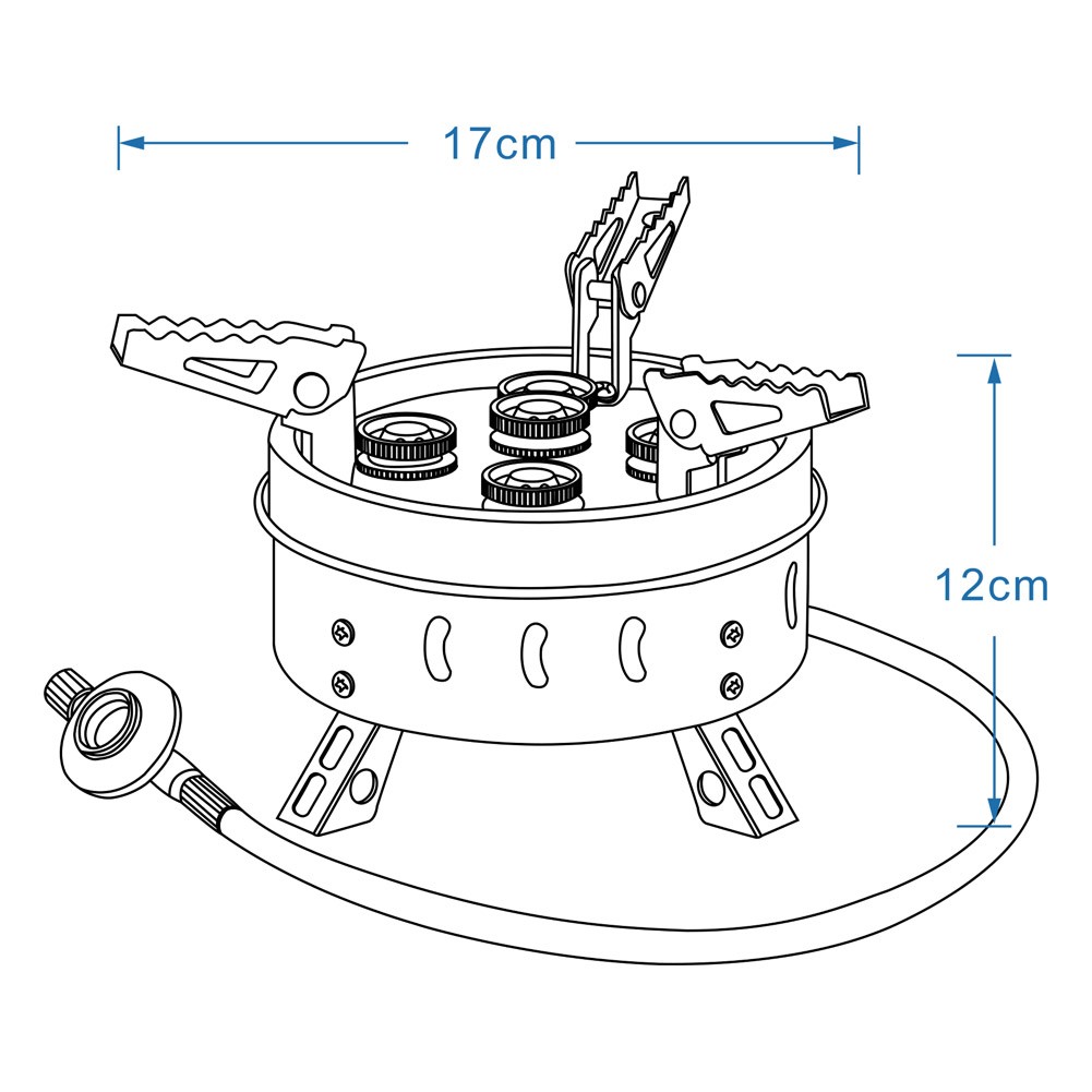 ALSANIDI, Trips cooking gas stove, Outdoor gas cooking stove , Orang, SizeD:17*H:12Cm