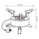 ALSANIDI, Trips cooking gas stove, Outdoor gas cooking stove , Orang, SizeD:18.2*H:10.7Cm