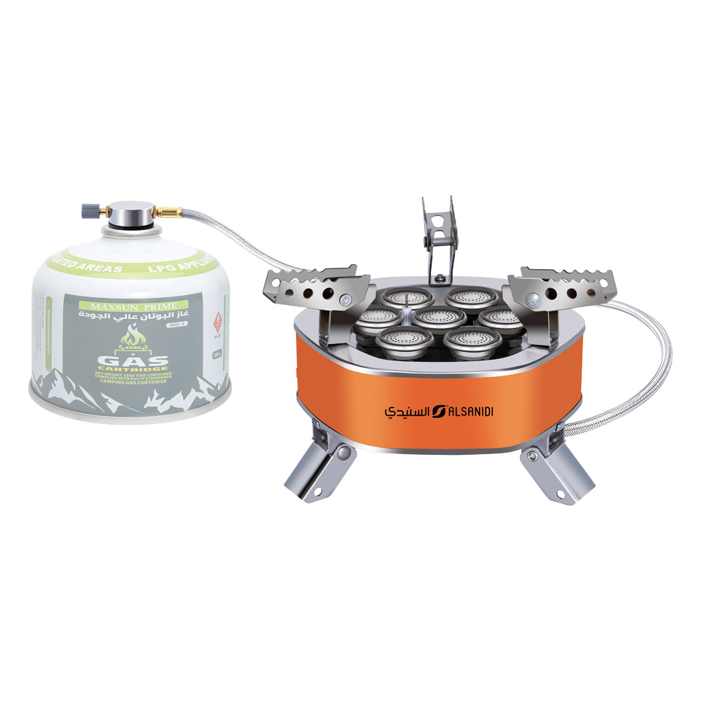 ALSANIDI, Trips cooking gas stove, Outdoor gas cooking stove , Orang, SizeD:20*H:14Cm