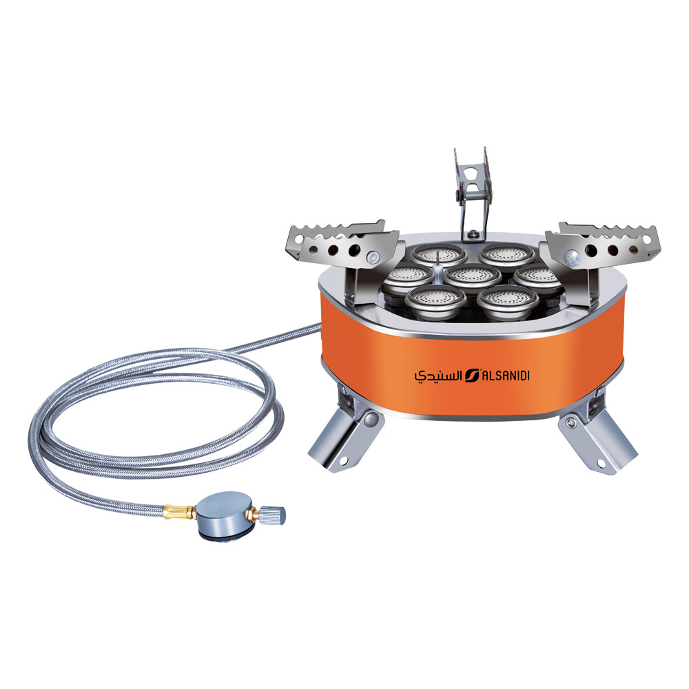 ALSANIDI, Trips cooking gas stove, Outdoor gas cooking stove , Orang, SizeD:20*H:14Cm