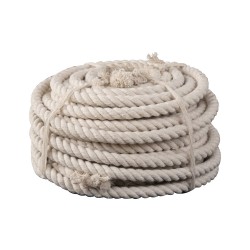 ALSANIDI, Pakistani cotton rope, Camping Rope, White, Thickness 14 mm Size 39 Metre