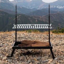 ALSANIDI, Charcoal grill for trips, Portable Charcoal Grill, Black, Size 35*60 Cm