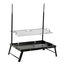 ALSANIDI, Charcoal grill for trips, Portable Charcoal Grill, Black, Size 35*70 Cm