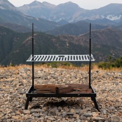 ALSANIDI, Charcoal grill for trips, Portable Charcoal Grill, Black, Size 35*70 Cm