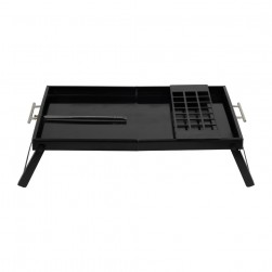 ALSANIDI, Charcoal grill for trips, Portable Charcoal Grill, Black, Size 45 *70 *18 Cm