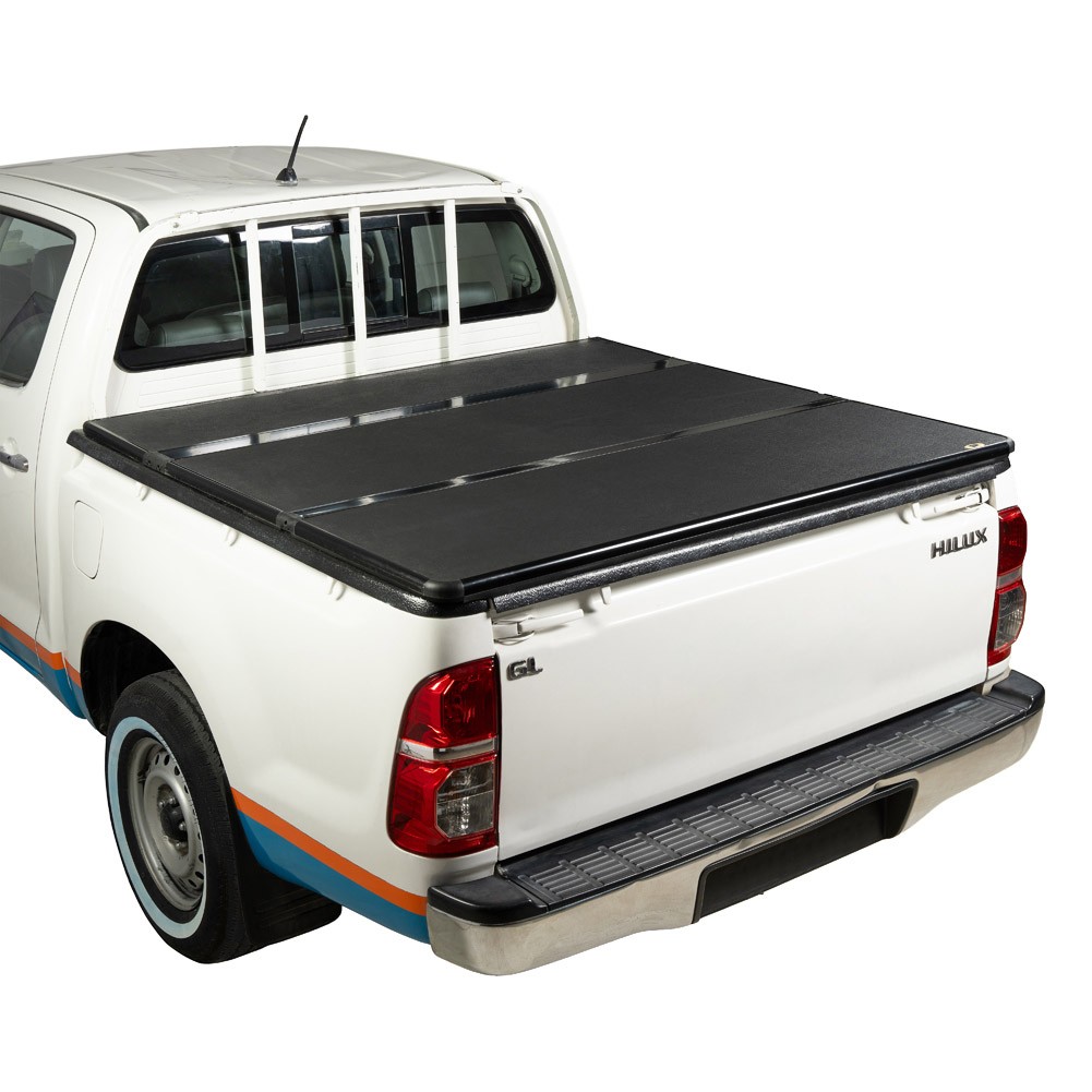 DPT, Leather Foldable Tonneau Cover for a 2008-2015 Hilux , Hilux Cover, Black