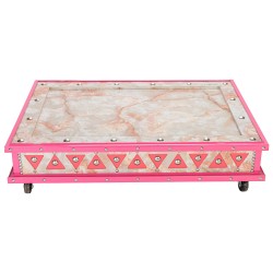 ALSANIDI, Heritage Serving Table, Heritage Tables, Pink, Size 50*70 Cm