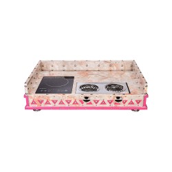 ALSANIDI, Heritage Wooden Stove, Heating Stove, Pink, Size 60*100 Cm