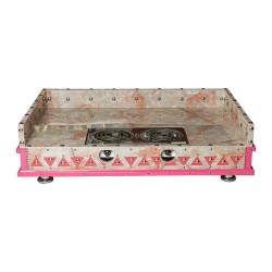 ALSANIDI, Heritage Wooden Stove, Heating Stove, Pink, Size 60*100 Cm