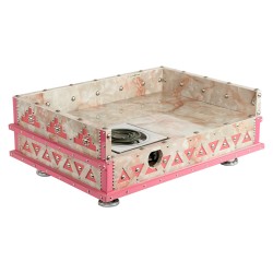 ALSANIDI, Heritage Wooden Stove, Heating Stove, Pink, Size 55*75 Cm