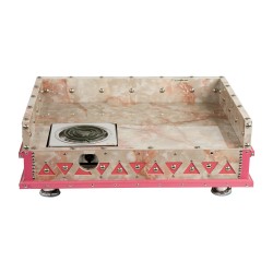 ALSANIDI, Heritage Wooden Stove, Heating Stove, Pink, Size 55*75 Cm