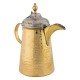 ALSANIDI, Indian Copper Coffee Dallah, Coffee Pot, Gold, capacity 1.5 L