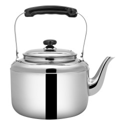 ALSANIDI, Korean teapot, Stainless steel teapot, Silver, capacity 4 L