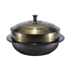 TIERRA, Cast Korean Aluminum Cooking Pot, Ceramic cooking pot, Black, Size 24.5 Cm