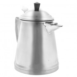 ALSANIDI, Aluminum milk pot, Indian coffee pot, Silver, Size 11 Cm