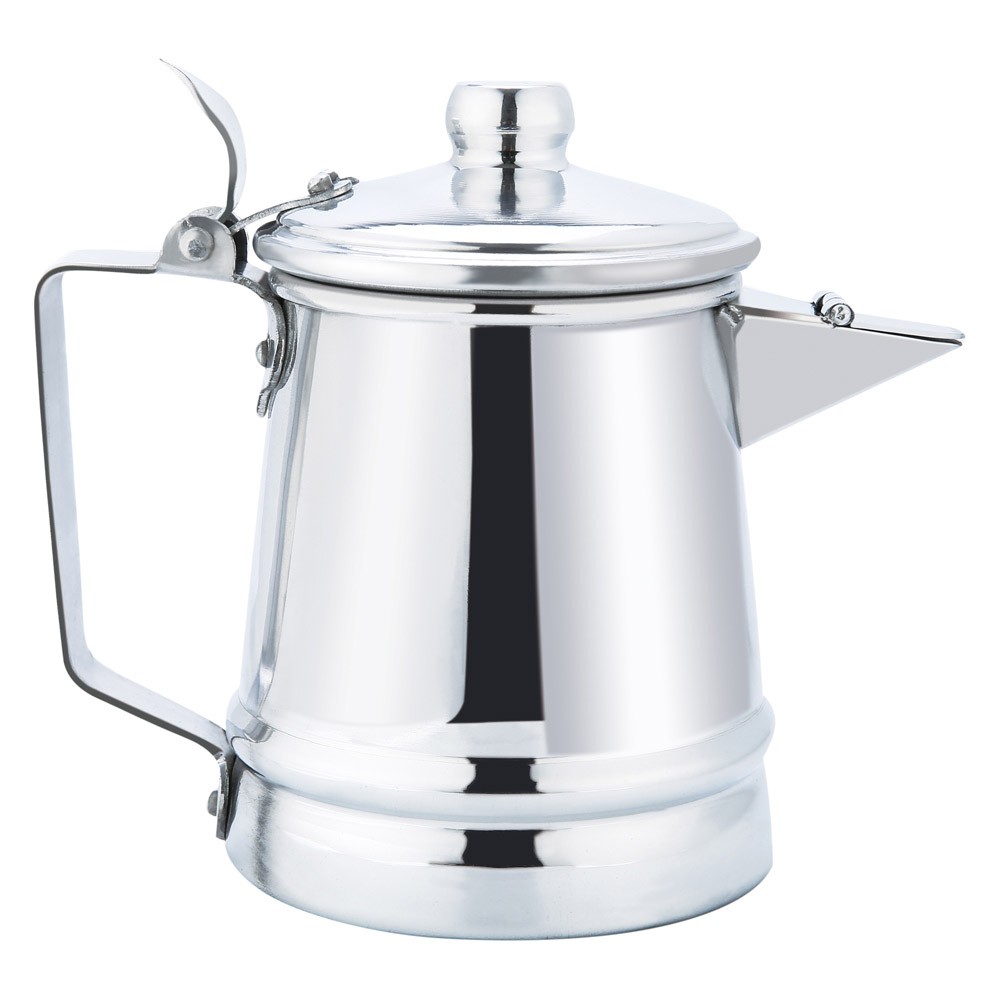 ALSANIDI, Aluminum milk pot, Indian coffee pot, Silver, Size 12 Cm