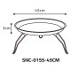 ALSANIDI, Round stainless steel plate with Foldable legs, Trips plates, Silver, Size 45 Cm