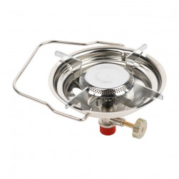 PKL, Small gas stove for trips, Foldable Small Camping stove, Silver, burner medium