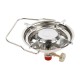 PKL, Small gas stove for trips, Foldable Small Camping stove, Silver, burner medium