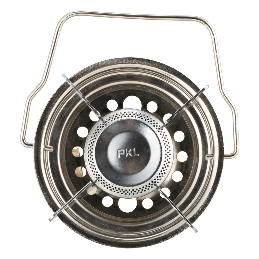 PKL, Small gas stove for trips, Foldable Small Camping stove, Silver, burner medium