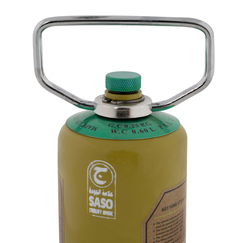 PKL, Gas cylinder for trips , Trips stove, Green, capacity 0.25 Kg