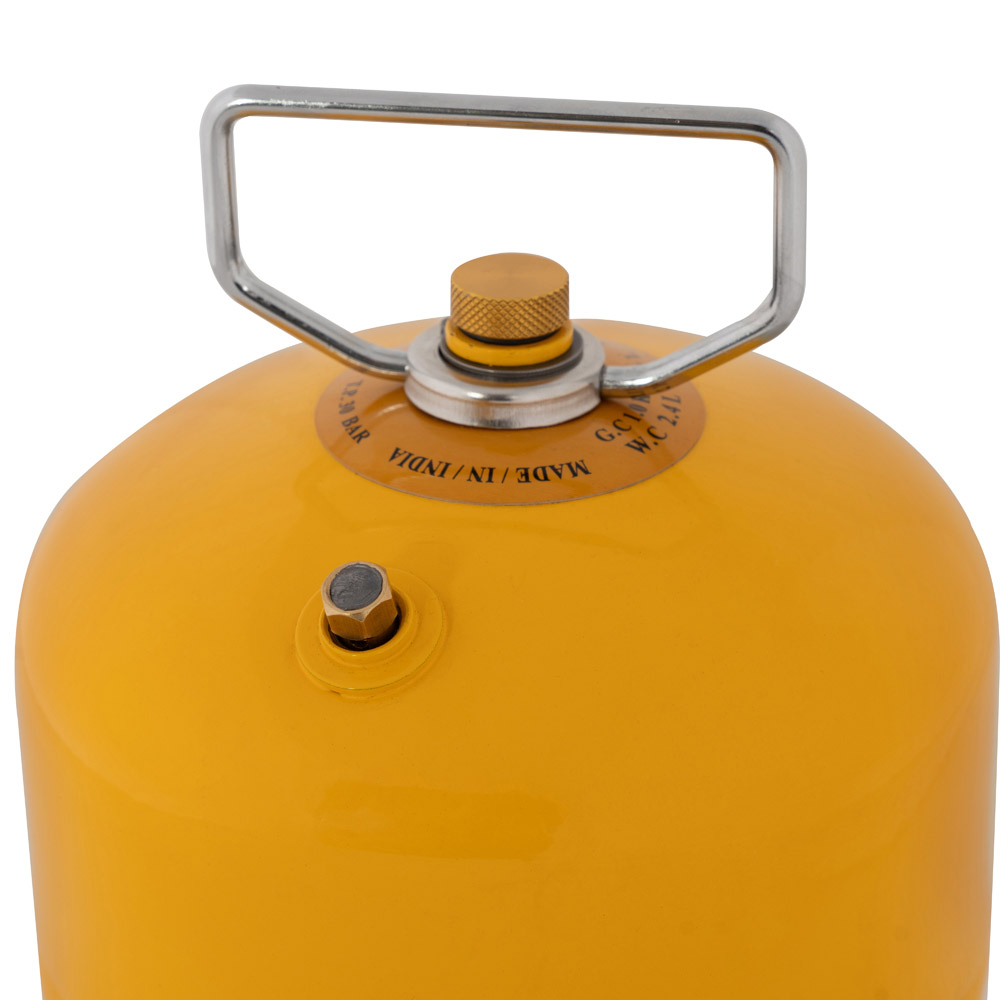 PKL, Gas cylinder for trips , Trips stove, Yellow, capacity 1 Kg