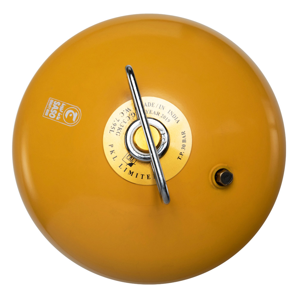 PKL, Gas cylinder for trips , Trips stove, Yellow, capacity 3.3 Kg