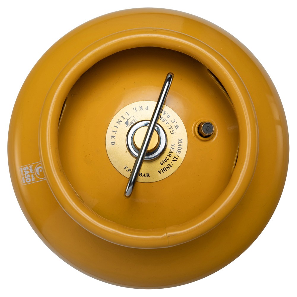 PKL, Gas cylinder for trips , Trips stove, Yellow, capacity 4 Kg