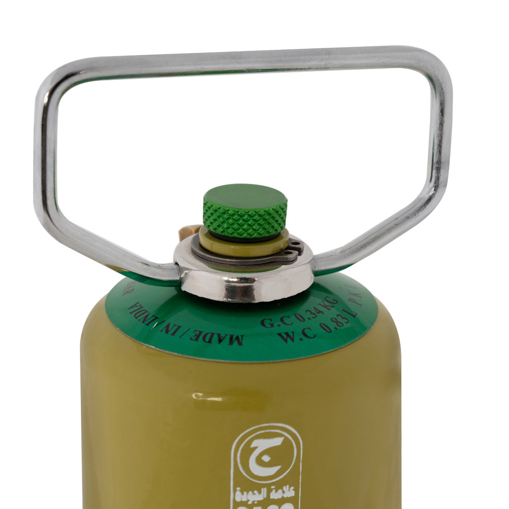 PKL, Gas cylinder for trips , Trips stove, Green, capacity 0.34 Kg