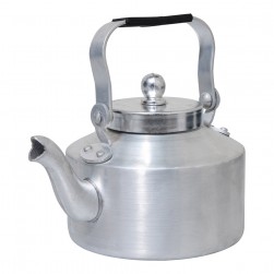 Abu Taj, Indian Aluminum teapot, Teapot, Silver, Size 14 Cm