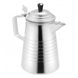 ALSANIDI, Aluminum milk pot or pitcher, Coffee pot, Silver, capacity 1.8 L