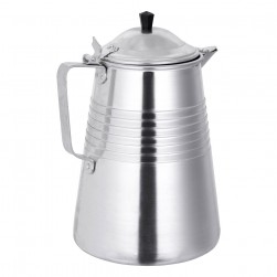 ALSANIDI, Aluminum milk pot or pitcher, Coffee pot, Silver,  capacity 4.2 L