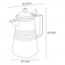 السنيدي، ابريق دلة حليب المونيوم، دلة تفويح قهوة، فضي،  سعة 4.2 لتر